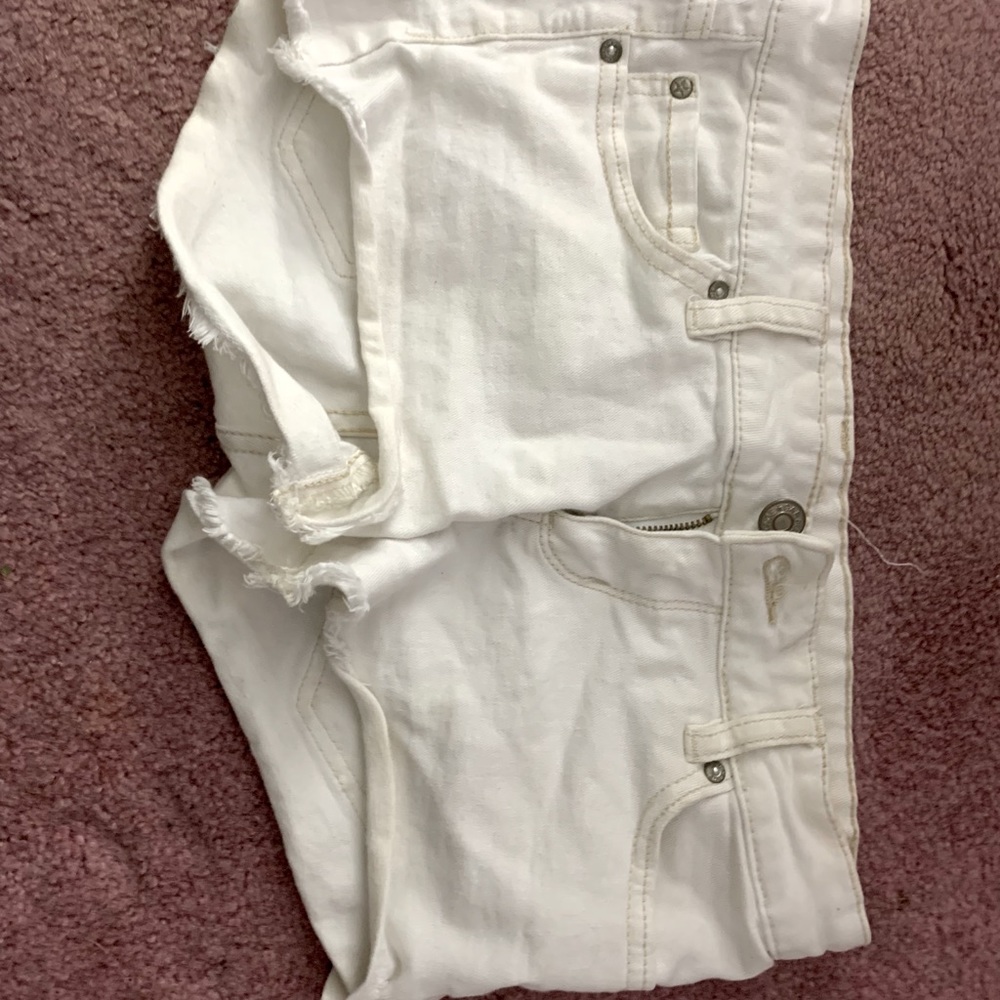 White Jean shorts